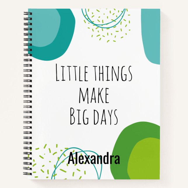 Geometrisches, modernes Abstraktes Inspirationsang Notizbuch (Vorderseite)