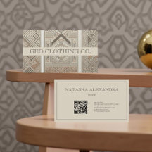 Geometrisches, modernes, elegantes Oatmeller-Clay