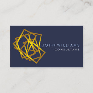 Geometrisches modernes GoldImitat-berufliches Visitenkarte