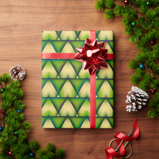 Geometrisches, modernes, grünes Dekorpapier Geschenkpapier