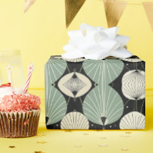 Geometrisches, modernes Muster des Atomzeitalters Geschenkpapier