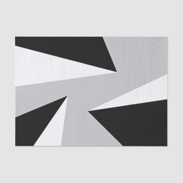 Geometrisches monochromes Tissue Seidenpapier (Vorderseite)