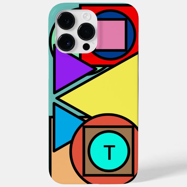 Geometrisches Monogramm Case-Mate iPhone Hülle (Rückseite)