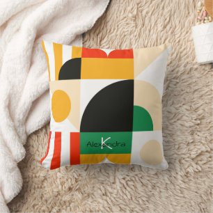 Geometrisches Monogramm fett Retro Chic Stilvoll C Kissen