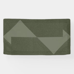 Geometrisches Moosgrünes Pfeile-Banner Banner