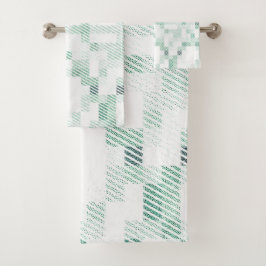 Geometrisches Mosaik Badhandtuch Set