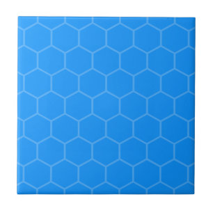 Geometrisches Mosaik-Design aus elektrisch blauem Fliese