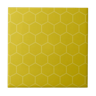 Geometrisches Mosaik-Design aus Gold-Hexagon Fliese