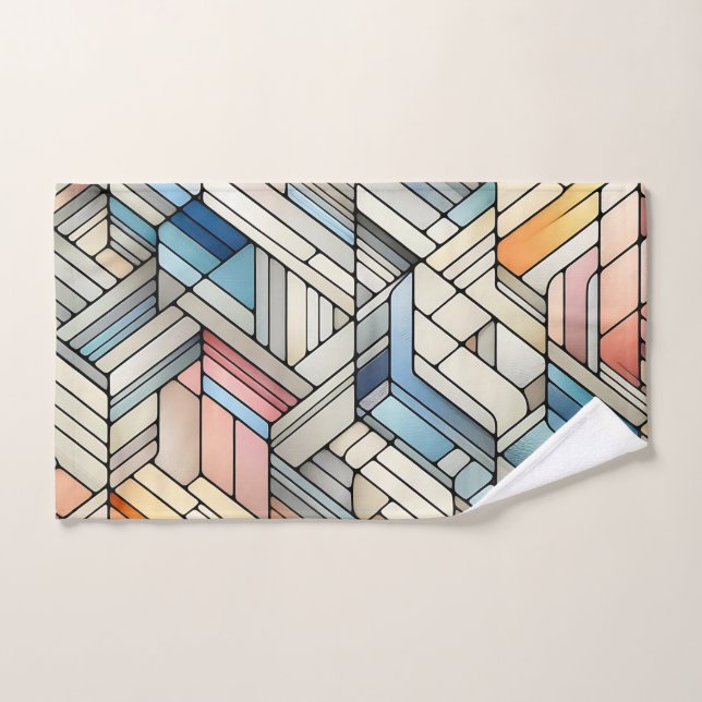 Geometrisches Mosaik Handtuch (Handtuch)