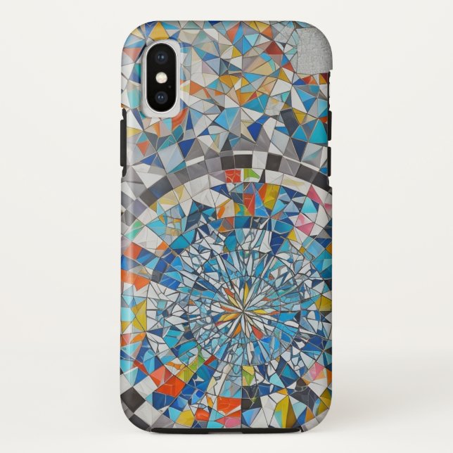 Geometrisches Mosaik Phone Case (Rückseite)