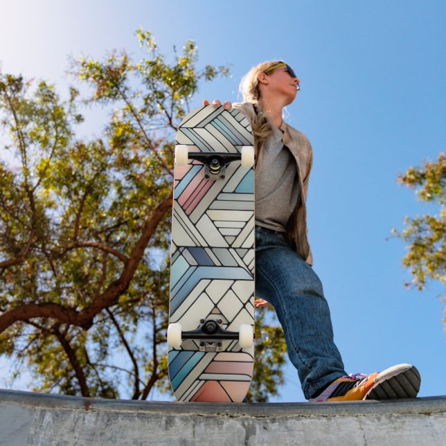 Geometrisches Mosaik Skateboard (Außenbereich 1)