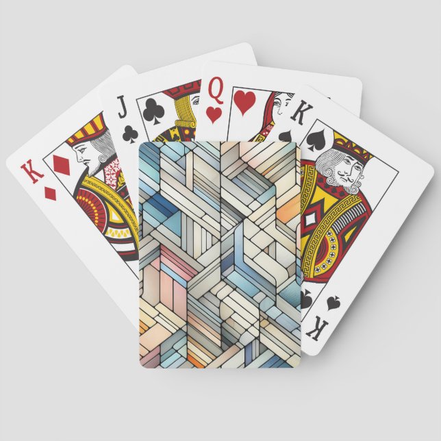Geometrisches Mosaik Spielkarten (Rückseite)