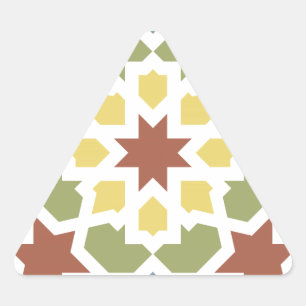 Geometrisches Mosaik von arabischem von Marruecos. Dreieckiger Aufkleber