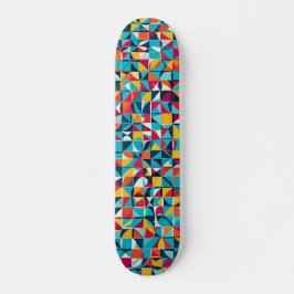 Geometrisches Mosaikmuster-Skateboard Skateboard