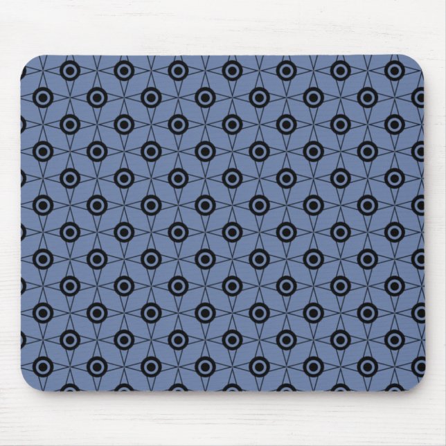 Geometrisches Mousepad für Retro-Funk, weich blau (Vorne)