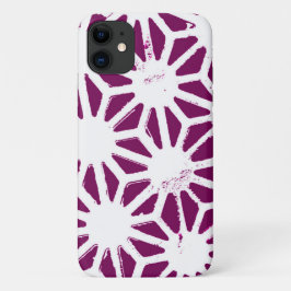 Geometrisches Mulberry- und Weißmuster Case-Mate iPhone Hülle