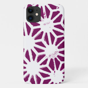 Geometrisches Mulberry- und Weißmuster Case-Mate iPhone Hülle