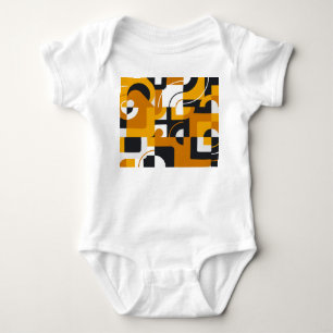 Geometrisches Mural: Moderner Vintager Stil Baby Strampler