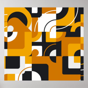 Geometrisches Mural: Moderner Vintager Stil Poster