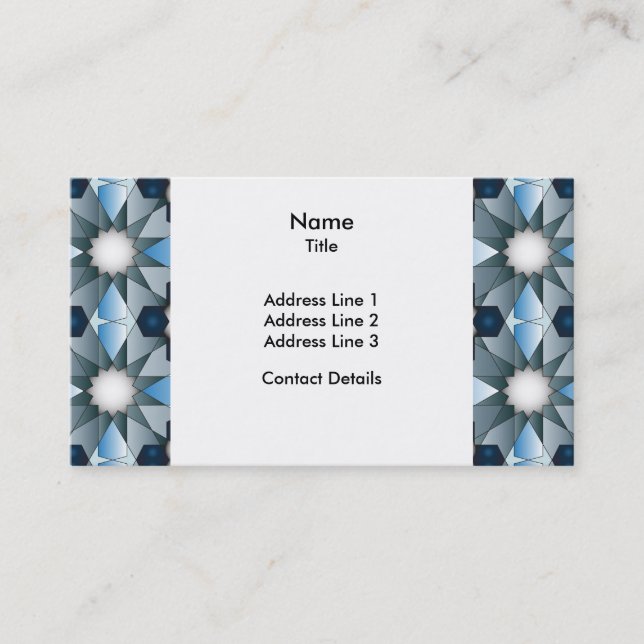 Geometrisches Muster 004 Bens Yusuf Madrasa Visitenkarte (Vorderseite)