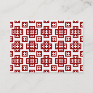 Geometrisches Muster 030614 - Ruby Red Visitenkarte