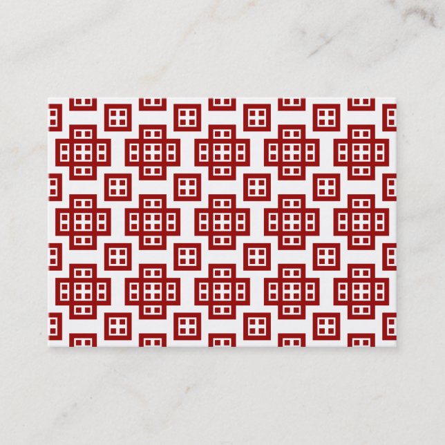 Geometrisches Muster 030614 - Ruby Red Visitenkarte (Vorderseite)
