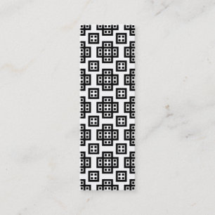 Geometrisches Muster 030614 - Schwarz (Eggshell) Mini Visitenkarte