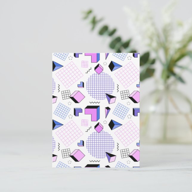 Geometrisches Muster 13 Feiertagspostkarte (Stehend Vorderseite)