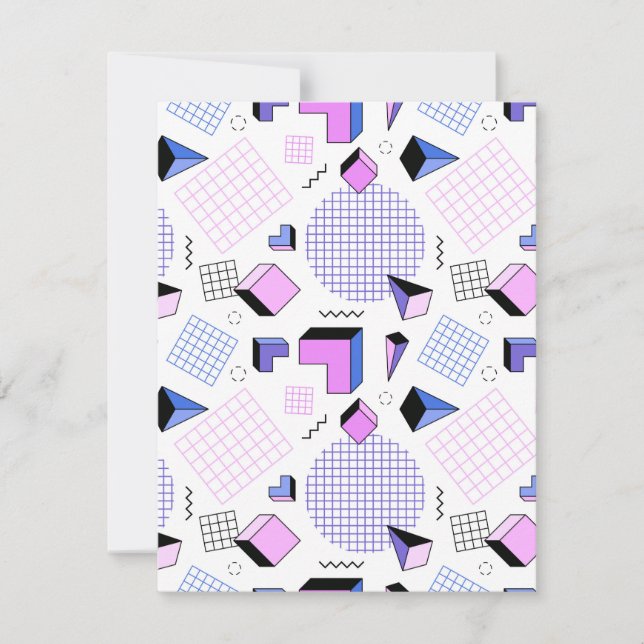 Geometrisches Muster 13 Mitteilungskarte (Vorderseite)