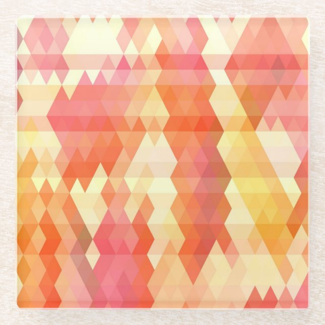 Geometrisches Muster 1 Glasuntersetzer (Vorderseite)