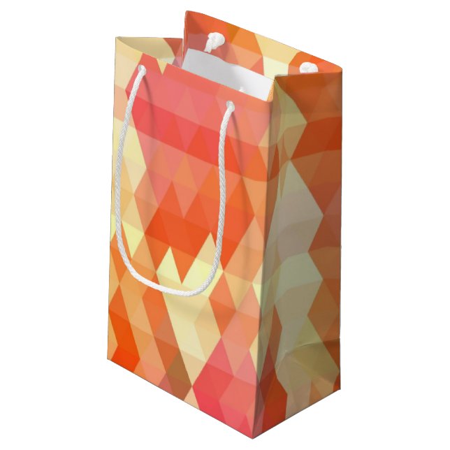 Geometrisches Muster 1 Kleine Geschenktüte (Rückseite Schrägansicht)