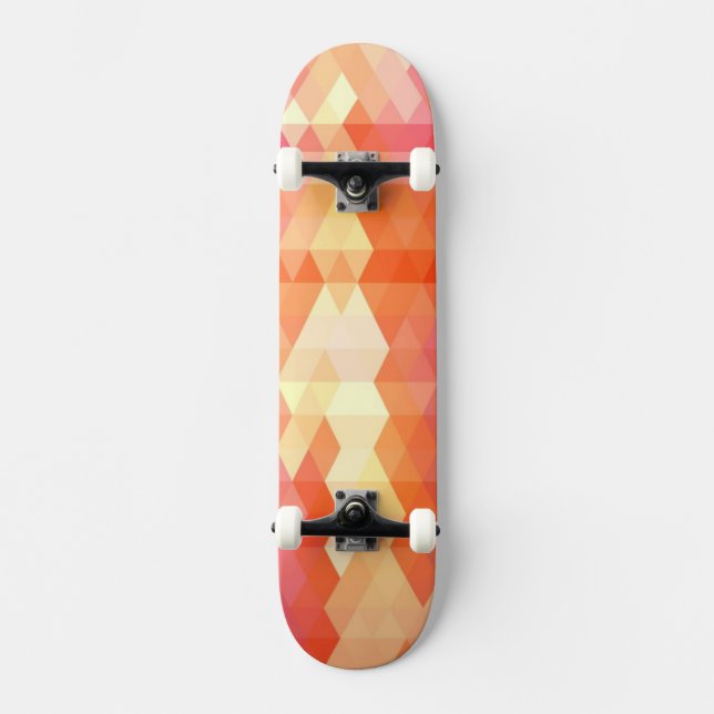 Geometrisches Muster 1 Skateboard (Vorderseite)