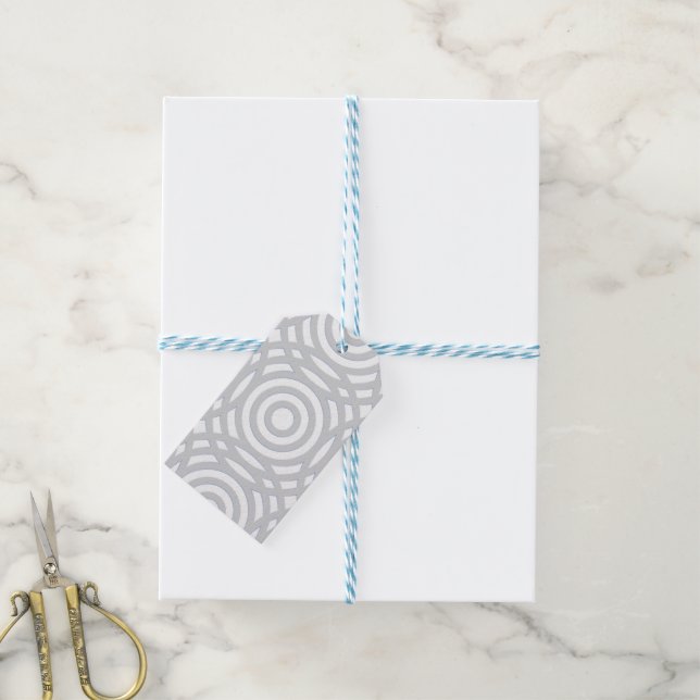 Geometrisches Muster 22 Geschenkanhänger (Mit Garn)