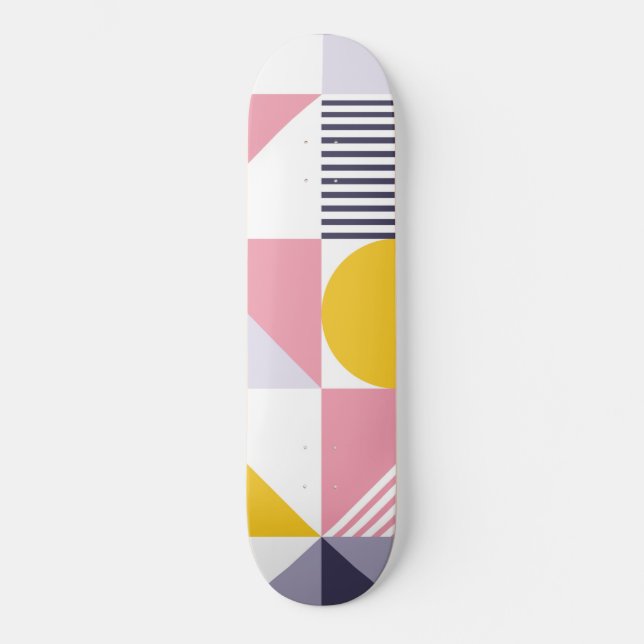 Geometrisches Muster 26 Skateboard (Vorderseite)
