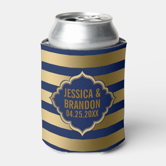 Geometrisches Muster 2 für Gold und Blau Dosenkühler (Kanne Vorderseite)