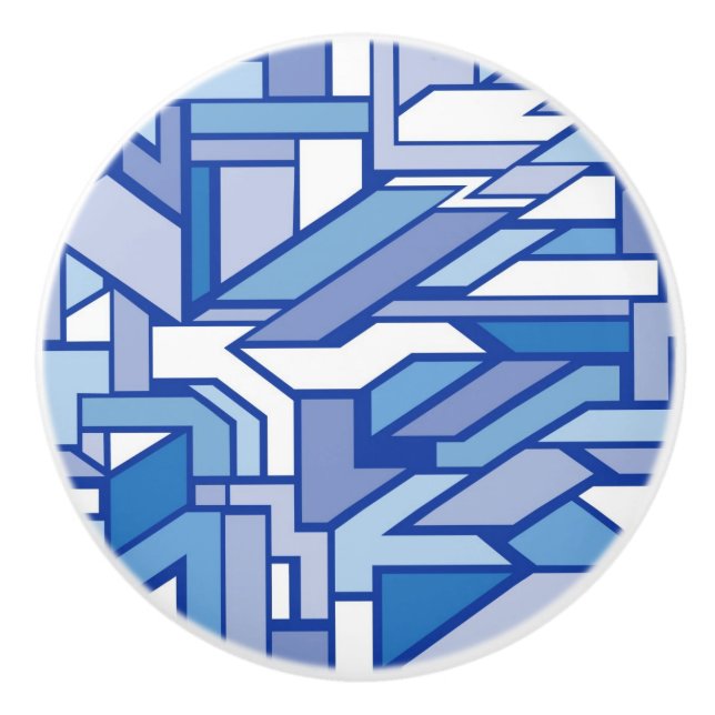 Geometrisches Muster 2 Keramikknauf (Vorderseite)