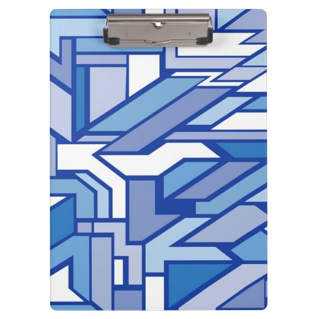 Geometrisches Muster 2 Klemmbrett (Vorderseite)