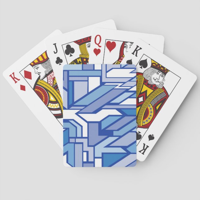 Geometrisches Muster 2 Spielkarten (Rückseite)