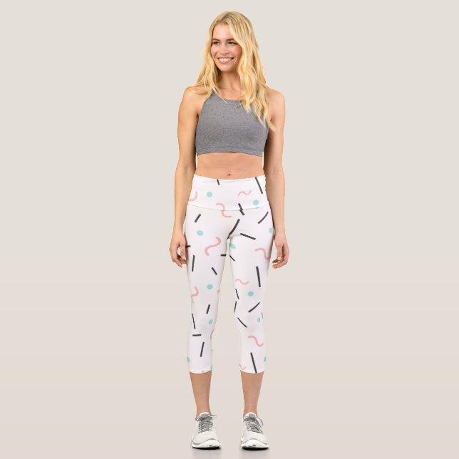 Geometrisches Muster 32 Capri Leggings (Vorderseite)
