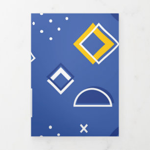 Geometrisches Muster 3 Dreifach Gefaltete Urlaubskarte
