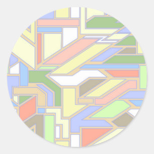 Geometrisches Muster 3 Runder Aufkleber