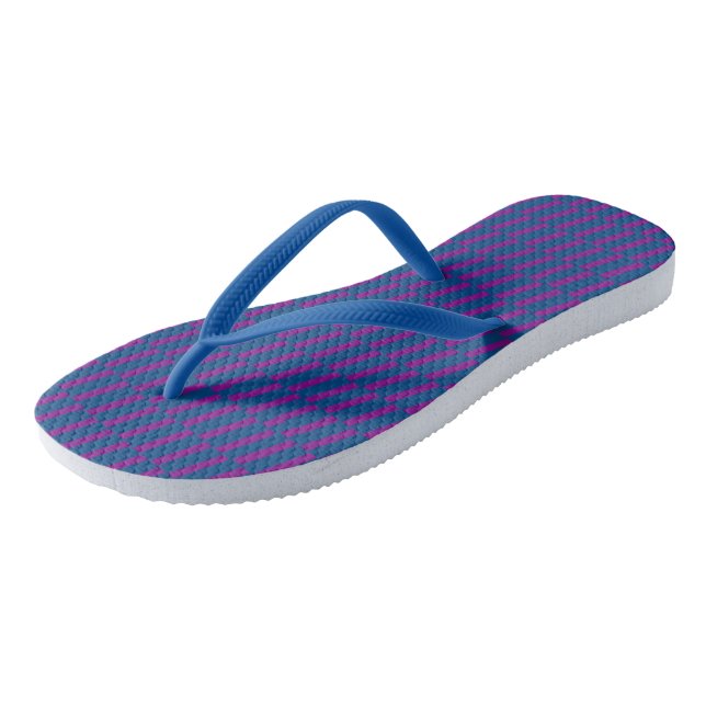 Geometrisches Muster 4 Flip Flops (Schrägansicht)