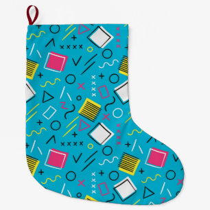 Geometrisches Muster 4 Großer Weihnachtsstrumpf