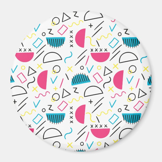 Geometrisches Muster 5 Magnet (Vorne)