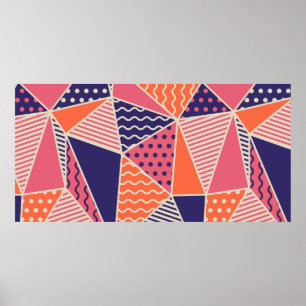 Geometrisches Muster. Abstrakter Dreieck. V Poster