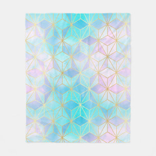 Geometrisches Muster aus eim Glas Fleecedecke