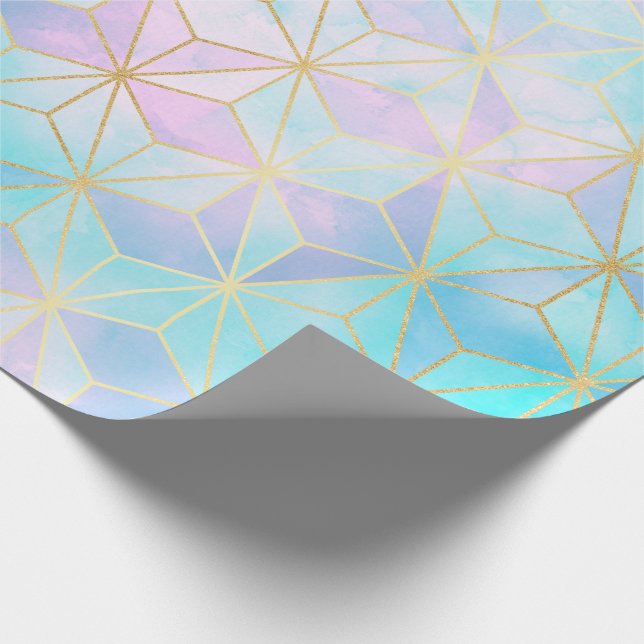Geometrisches Muster aus eim Glas Geschenkpapier (Ecke)
