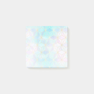 Geometrisches Muster aus eim Glas Post-it Klebezettel