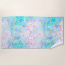 Geometrisches Muster aus eim Glas Strandtuch