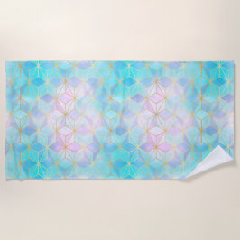 Geometrisches Muster aus eim Glas Strandtuch